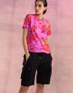 Online Cynthia Rowley Cargo Board Shorts BLACK