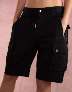 Online Cynthia Rowley Cargo Board Shorts BLACK