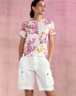 Discount Cynthia Rowley Cargo Board Shorts White