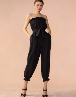 Hot Cynthia Rowley Cassis Jumpsuit BLACK