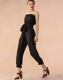 Hot Cynthia Rowley Cassis Jumpsuit BLACK