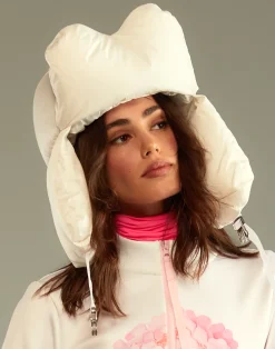 New Cynthia Rowley Cloud Trapper Hat White