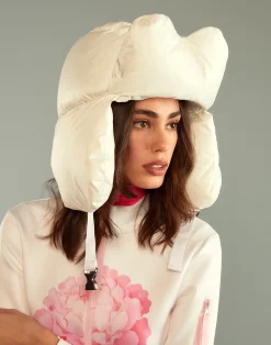 New Cynthia Rowley Cloud Trapper Hat White
