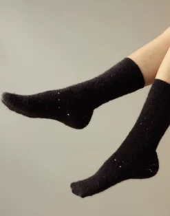 Online Cynthia Rowley Crochet Wool Socks BLACK