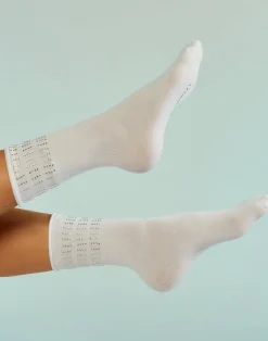 Discount Cynthia Rowley Crystal Sport Socks WHTCLR