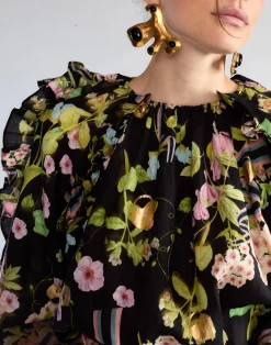 Online Cynthia Rowley Dawn Blouse BLKMT