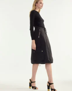 Hot Cynthia Rowley Deep Pockets Skirt BLACK