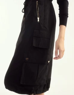 Hot Cynthia Rowley Deep Pockets Skirt BLACK