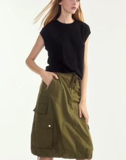 Clearance Cynthia Rowley Deep Pockets Skirt DRKGR