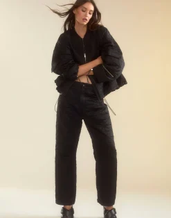 Outlet Cynthia Rowley Downtown Quilted Horseshoe Pant BLACK