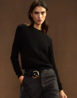 Online Cynthia Rowley Elea Wool Cashmere Sweater BLACK