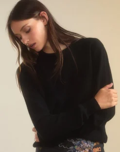 Online Cynthia Rowley Elea Wool Cashmere Sweater BLACK