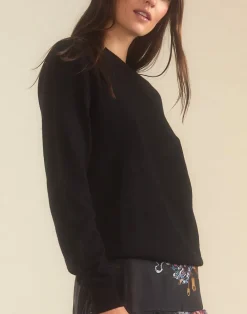 Online Cynthia Rowley Elea Wool Cashmere Sweater BLACK