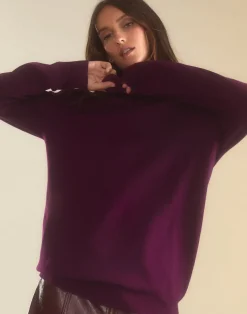 New Cynthia Rowley Elea Wool Cashmere Sweater BRGDY