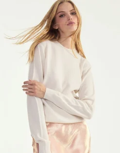 Hot Cynthia Rowley Elea Wool Cashmere Sweater White