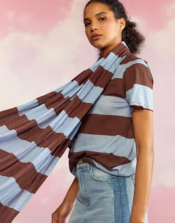 Online Cynthia Rowley Everyday Striped Tee BLUBRW