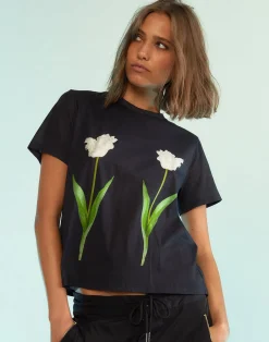 Discount Cynthia Rowley Everyday Tees BLKWT