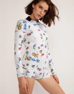 Hot Cynthia Rowley Garden Floral High Tide Wetsuit WHTBQ