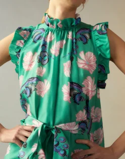 Outlet Cynthia Rowley Garden of Eden Dress GRNFL