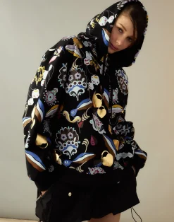 Sale Cynthia Rowley Gilded Garden Sweatshirt BLKMT