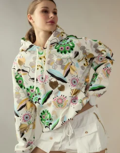 Discount Cynthia Rowley Gilded Garden Sweatshirt WHTML