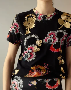 New Cynthia Rowley Gold Foil T-Shirt GLDMLT