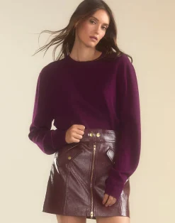 Hot Cynthia Rowley Harper Vegan Leather Skirt OXBLD