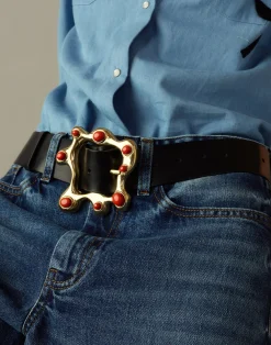 Outlet Cynthia Rowley Hidden Gem Belt BLKRD