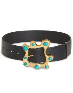 Sale Cynthia Rowley Hidden Gem Belt BLKTQU