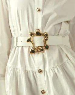 Hot Cynthia Rowley Hidden Gem Belt WHTBLK