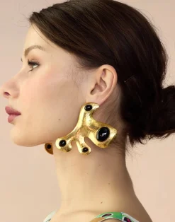 Discount Cynthia Rowley Hidden Gem Earrings BLACK