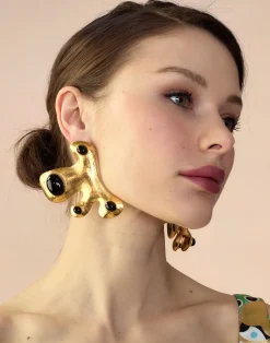 Discount Cynthia Rowley Hidden Gem Earrings BLACK