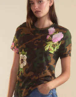Sale Cynthia Rowley In Plain Sight Tee GRNCAM