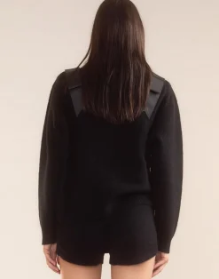 Fashion Cynthia Rowley Ivy Wool Cardigan BLACK