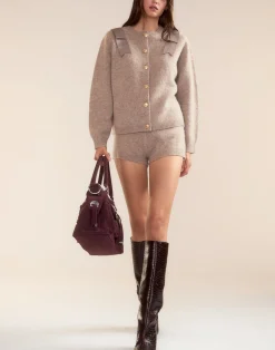 Hot Cynthia Rowley Ivy Wool Cardigan CAMEL