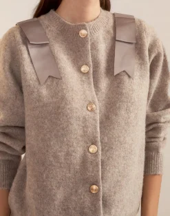 Hot Cynthia Rowley Ivy Wool Cardigan CAMEL