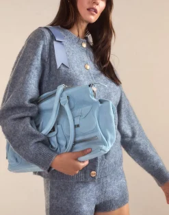 New Cynthia Rowley Ivy Wool Cardigan Denim