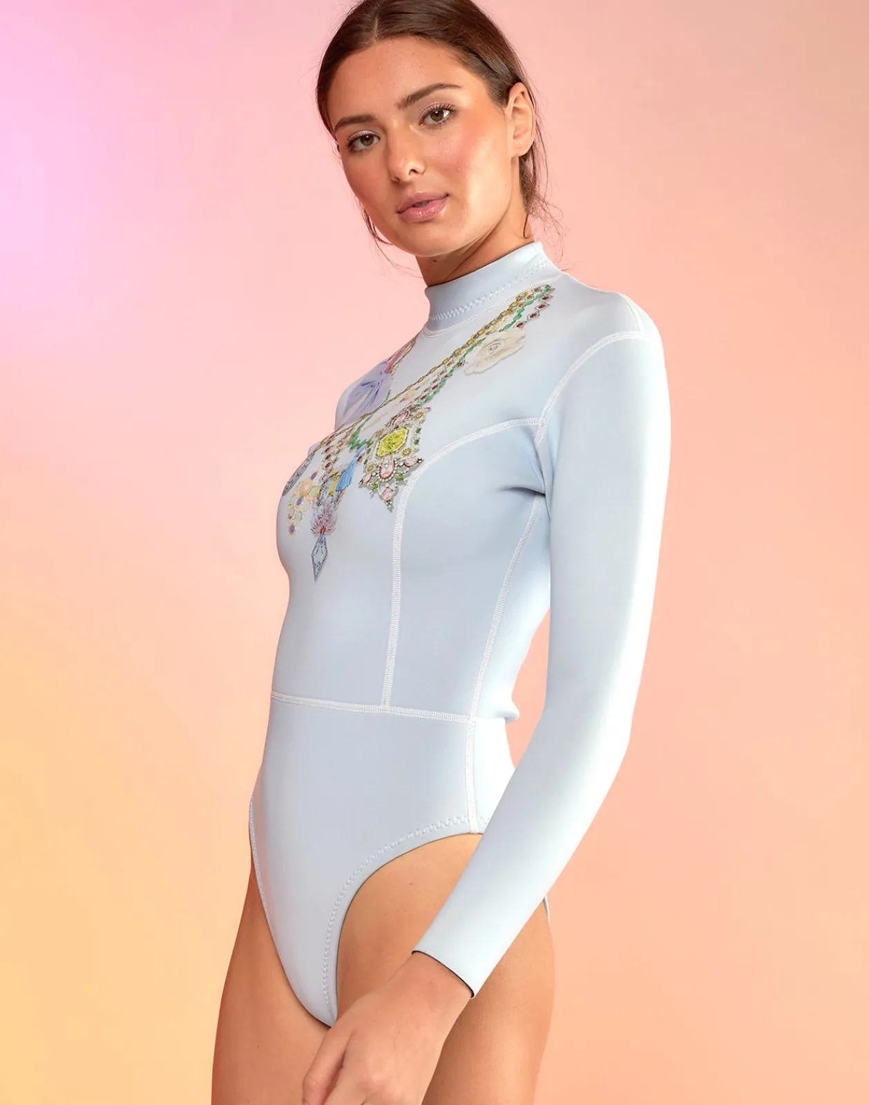 Best Cynthia Rowley Jewel Necklace Wetsuit BLUE