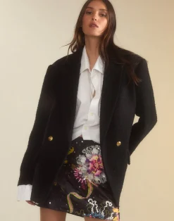 Discount Cynthia Rowley Kaia Skirt BLKFL