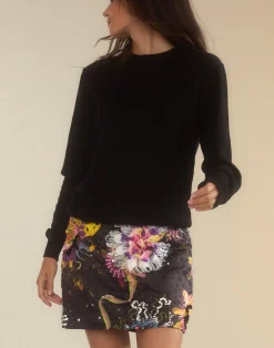 Discount Cynthia Rowley Kaia Skirt BLKFL