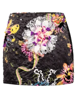 Discount Cynthia Rowley Kaia Skirt BLKFL