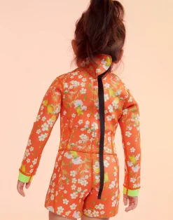 New Cynthia Rowley Kids Floral Wetsuit ORGMT