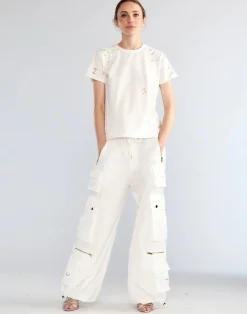 Fashion Cynthia Rowley Kim Cargo Pant White