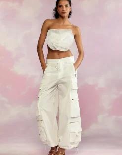 Fashion Cynthia Rowley Kim Cargo Pant White