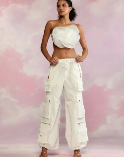Fashion Cynthia Rowley Kim Cargo Pant White