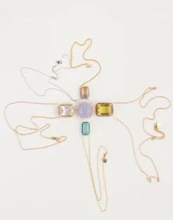 New Cynthia Rowley Lemon Quartz with Amethyst Pendant