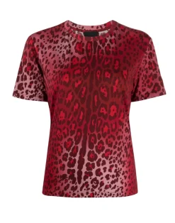 Hot Cynthia Rowley Leopard Relax Tee REDLEO