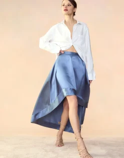 Fashion Cynthia Rowley Livia Satin Skirt GRAY