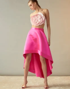 Sale Cynthia Rowley Livia Satin Skirt HTPNK