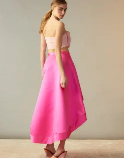 Sale Cynthia Rowley Livia Satin Skirt HTPNK